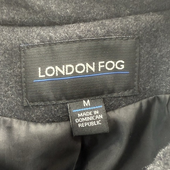 London Fog Women's Black Wool Blend Pea Coat Size Medium - Picture 3 of 6
